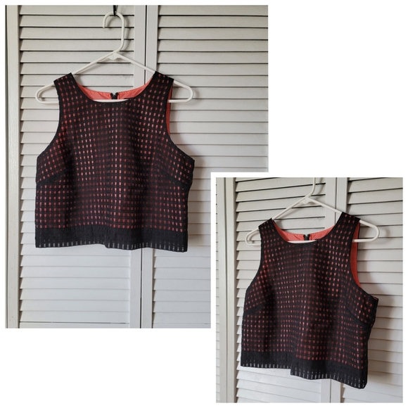 IVANKA TRUMP Cropped Tank Blouse, Size 8 - Picture 1 of 11
